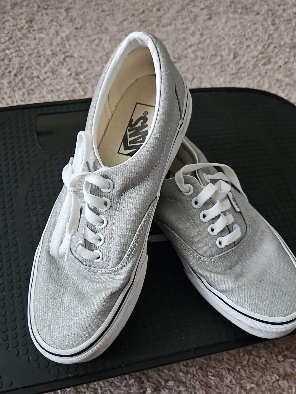 Vans Low-Top Sneakers in Light Gray and White